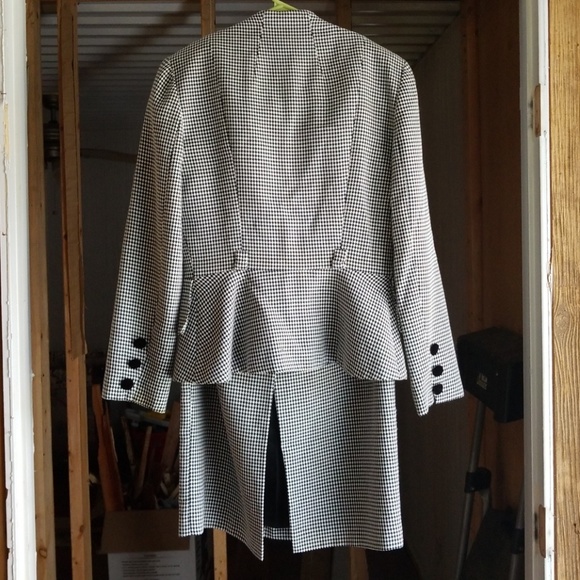 Black and white checkered pencil skirt w/matching - Picture 2 of 8